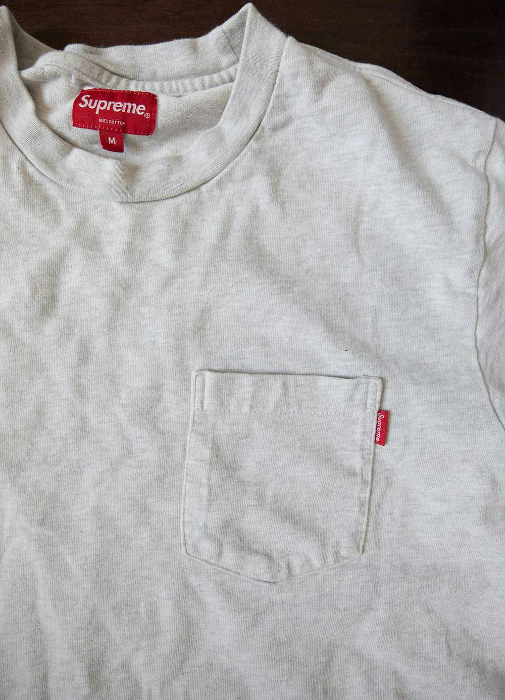 Supreme Blank White Pocket Tee - image 2