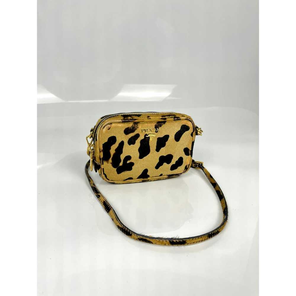 Prada Rare Leopard Spotted Print Fur Shoulder Bag - image 2