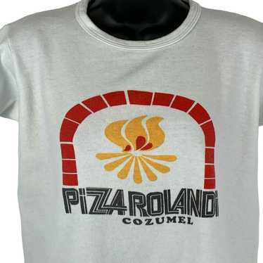 Vintage Pizza Rolandi Cozumel Womens Vintage 80s T