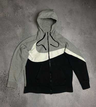 Nike Big Swoosh Zip Hoody Black & White