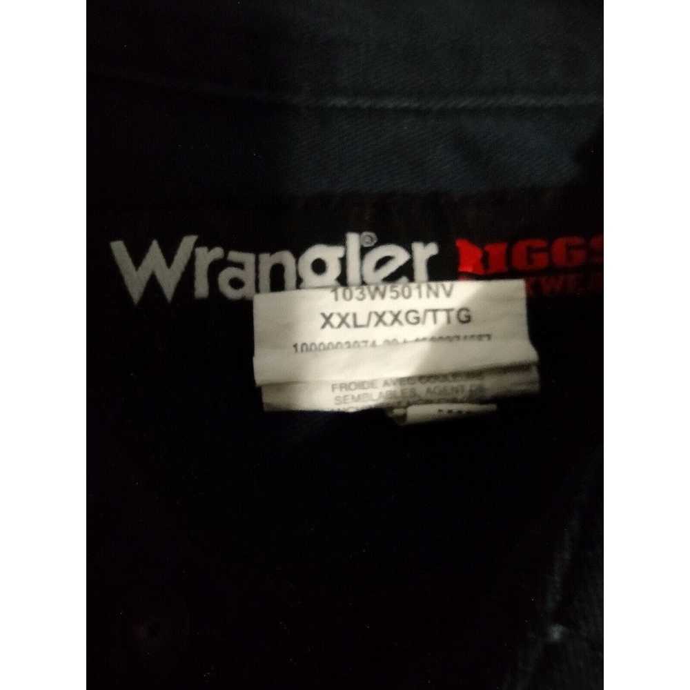 Wrangler Wrangler Riggs Men Black Flannel Shirt X… - image 3