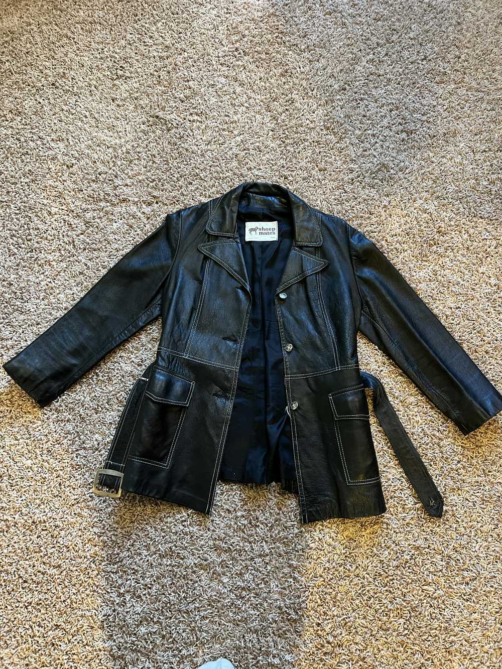 Genuine Leather Vintage Sheep Mates Leather Jacket - Gem