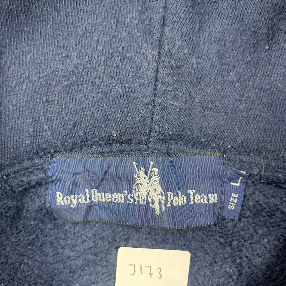 Vintage Vintage Royal Queen’s Polo Team Hoodie Pu… - image 8