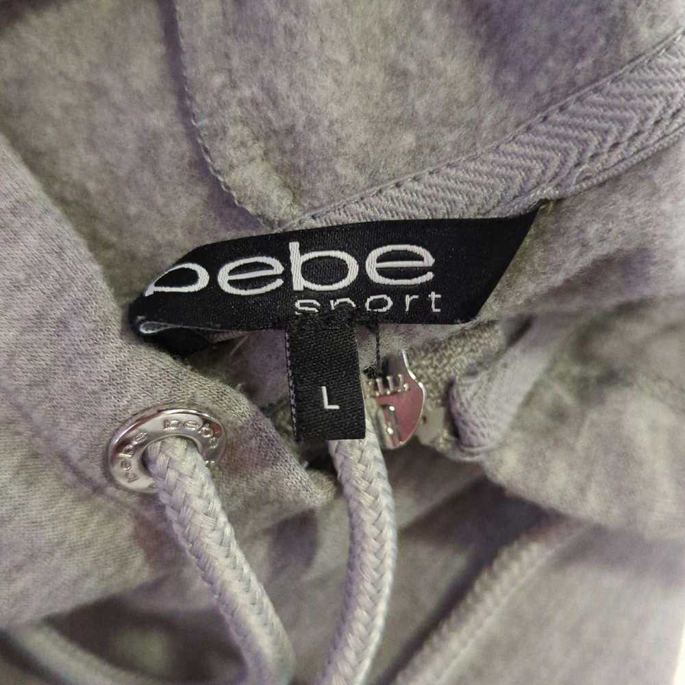 Bebe BEBE Sport Sweatshirt Full Zip Gray Black Ho… - image 10