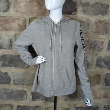 Bebe BEBE Sport Sweatshirt Full Zip Gray Black Ho… - image 1