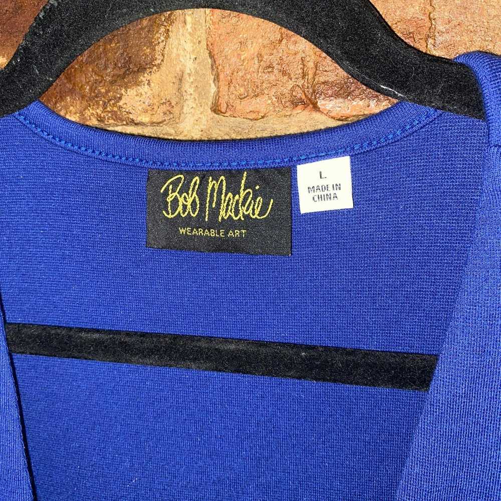 Bob Mackie Bob Mackie Blue Embroidered Sleeve Ope… - image 3