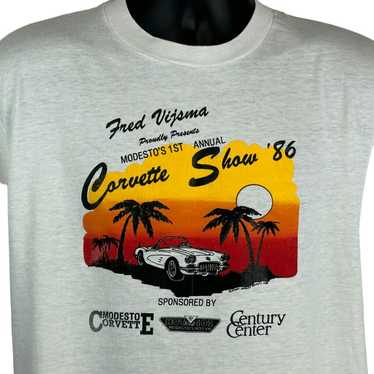 Hanes Modesto Corvette Show Vintage 80s T Shirt La