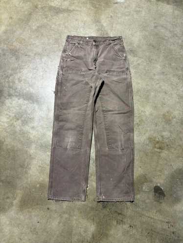 Carhartt Double Front Knee Pants Faded Brown Destroyed Distressed