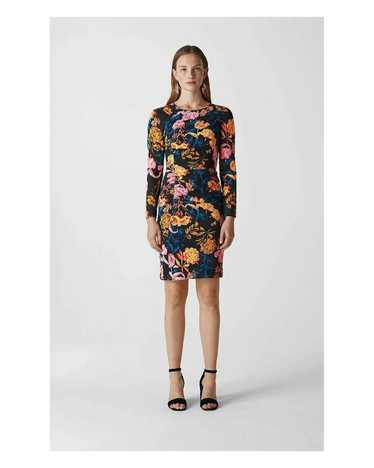 Whistles Digital Bloom Silk Bodycon Dress size 4