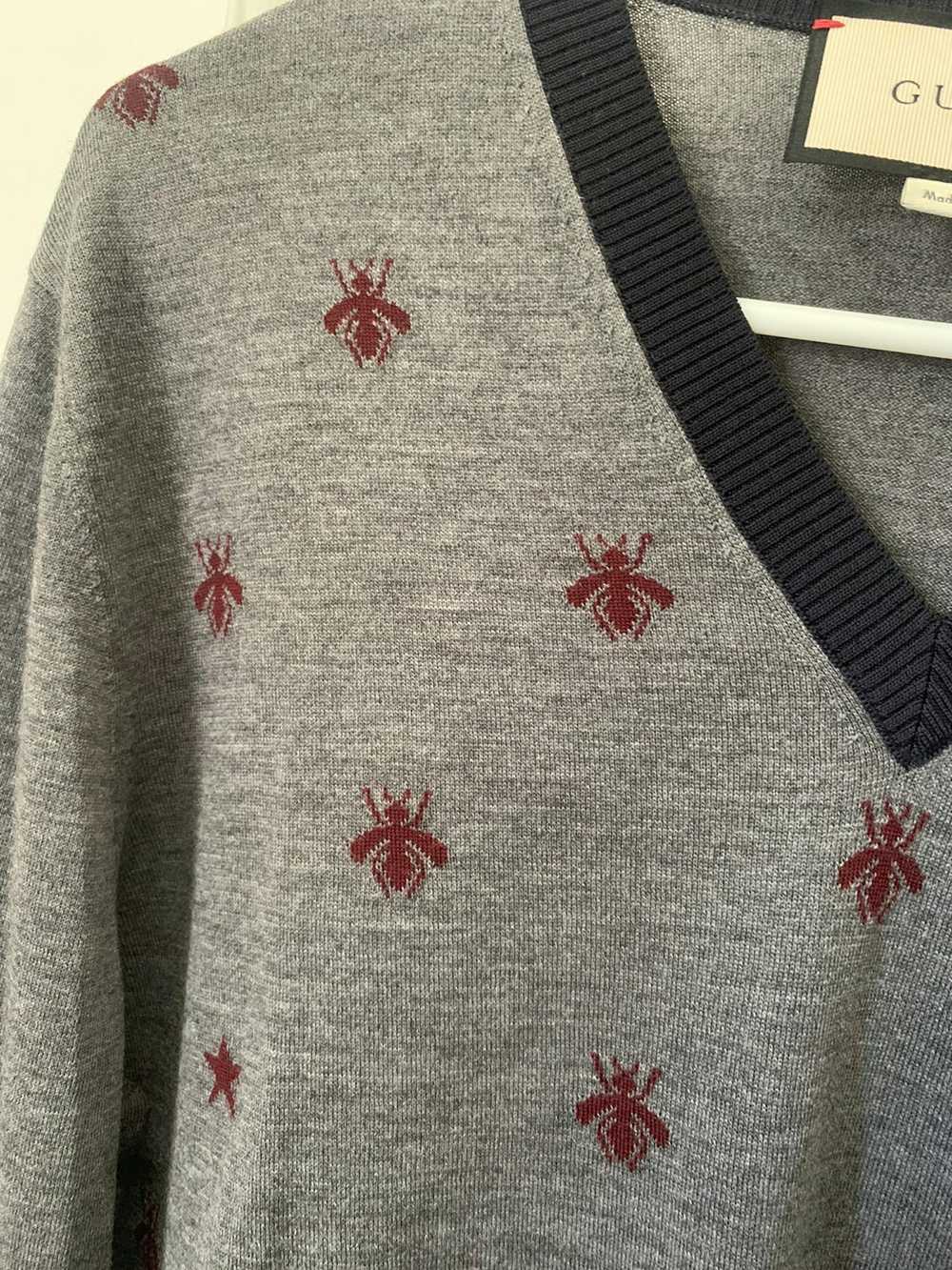 Gucci Gucci Stars and Bees V Neck Sweater - image 4