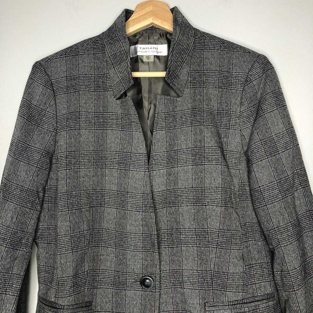 Other Tahari Arthur S Levine Womens Blazer Plaid … - image 2