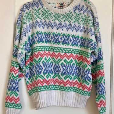 Vintage colorful ski sweater - image 1