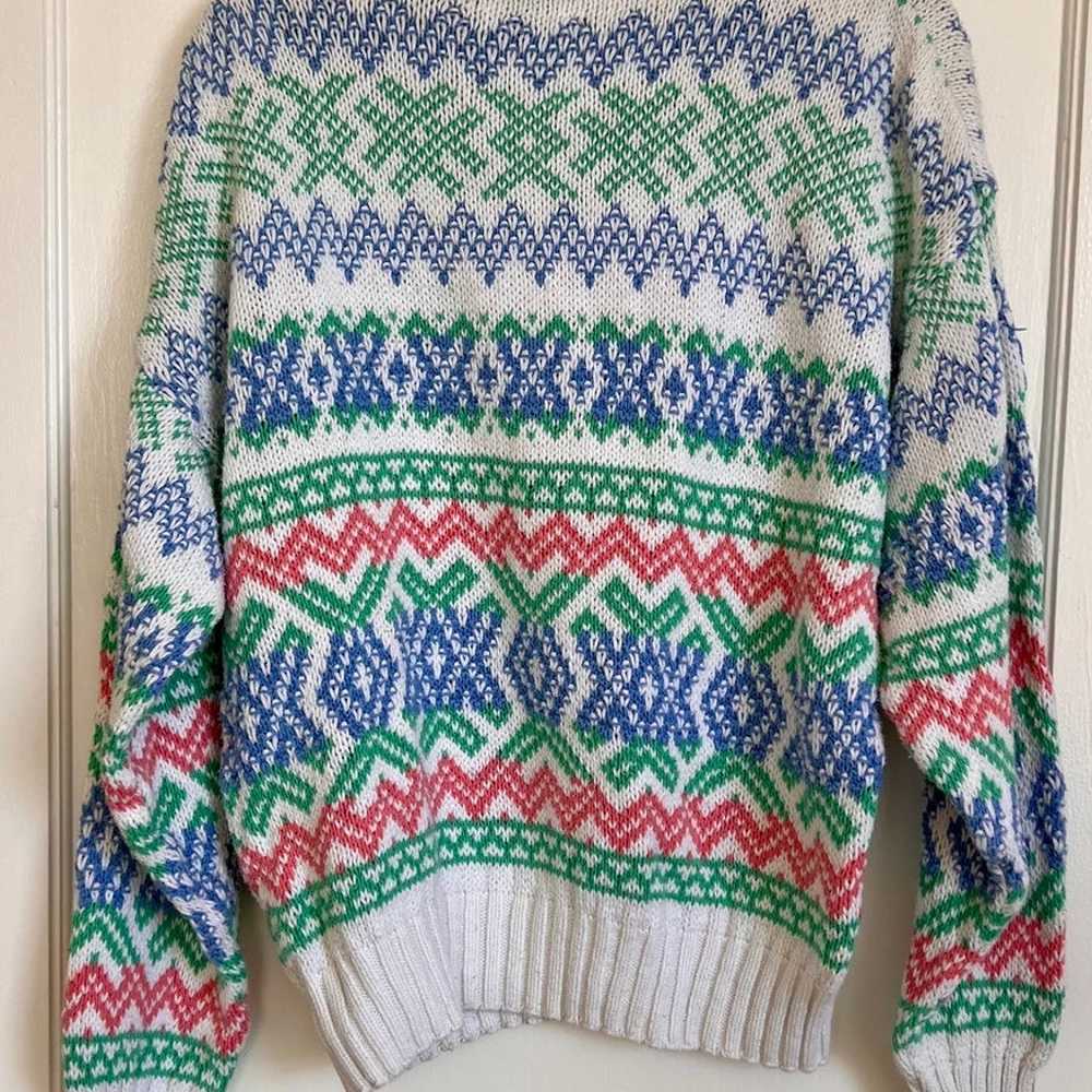 Vintage colorful ski sweater - image 5