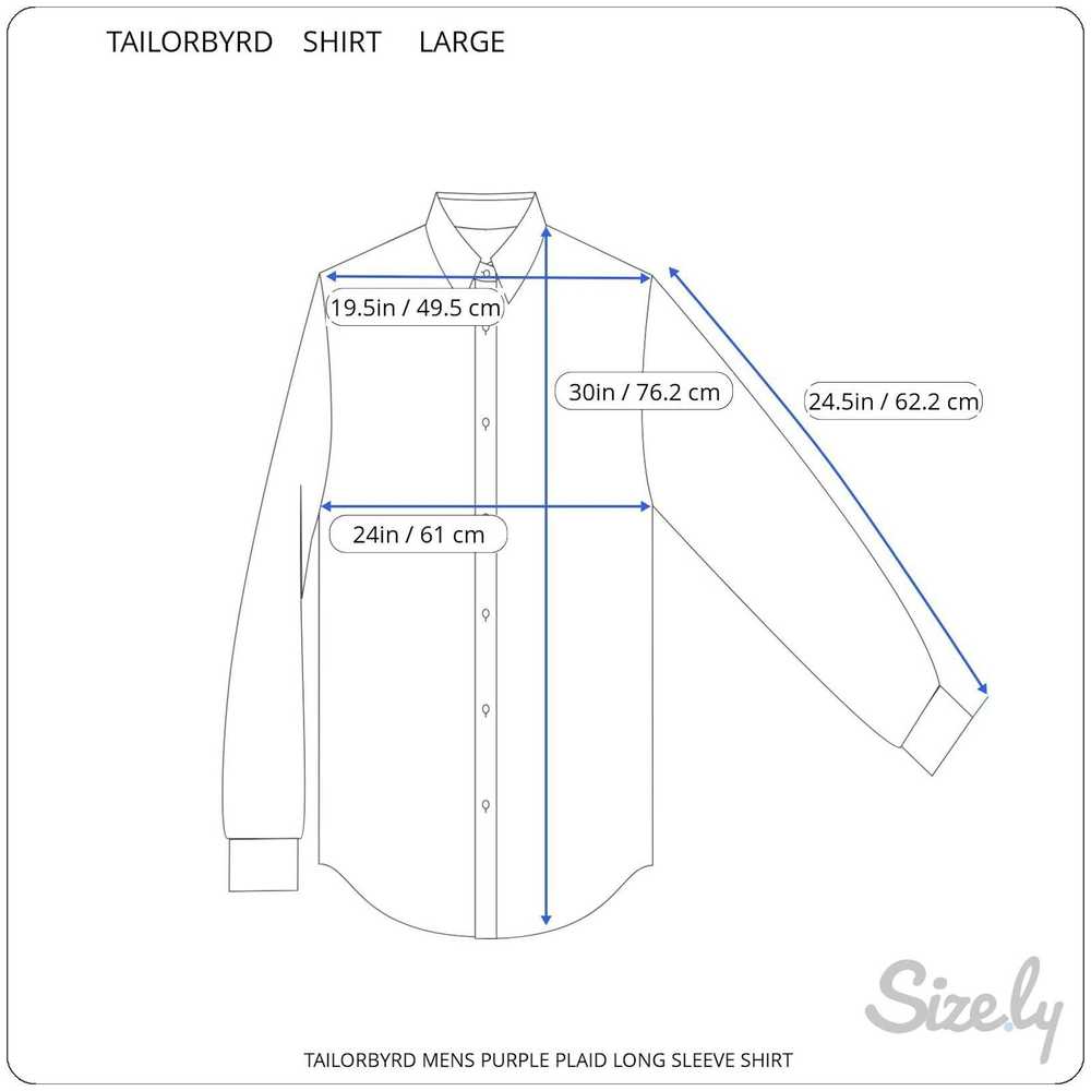 Tailorbyrd TAILORBYRD BUTTON DOWN LONG SLEEVE PUR… - image 2