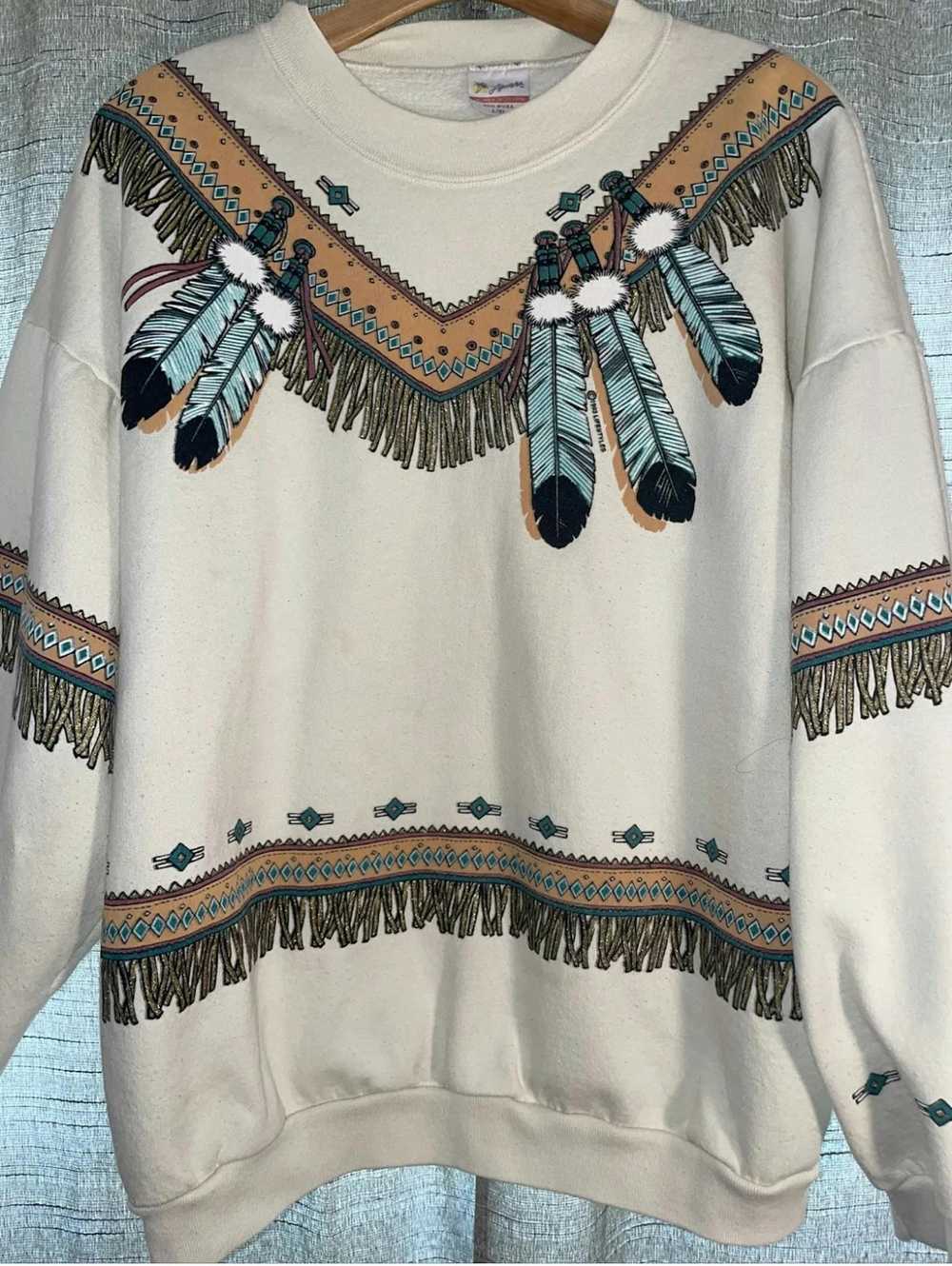 Vintage Vintage Aztec Sweatshirt Dope Design Crew… - image 3