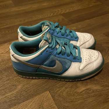 Nike Rare VTG Y2K Nike Dunk Low Blue White Metall… - image 1