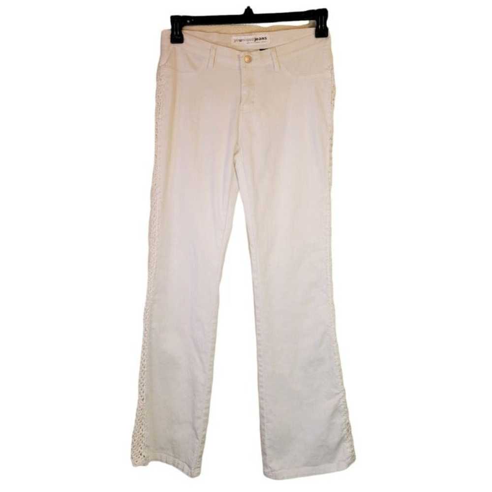 Vintage Younique Jeans Women's White Flare Pants … - image 1