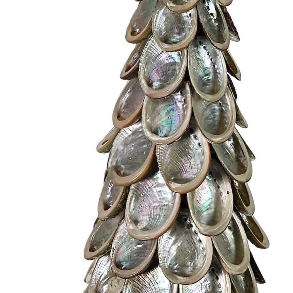 Silver Abalone Shell Christmas Tree Topiary - image 10