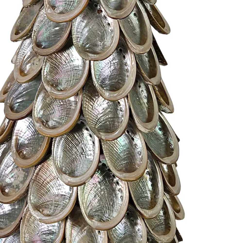 Silver Abalone Shell Christmas Tree Topiary - image 9