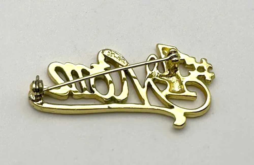 AJC signed  #1 MOM Goldtone Brooch - image 11