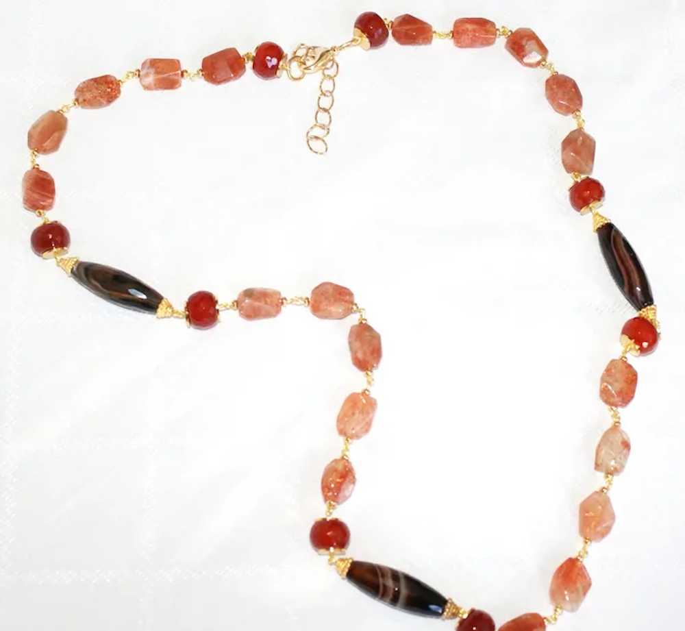 Sunstone, Sardonyx and Carnelian Necklace - image 10