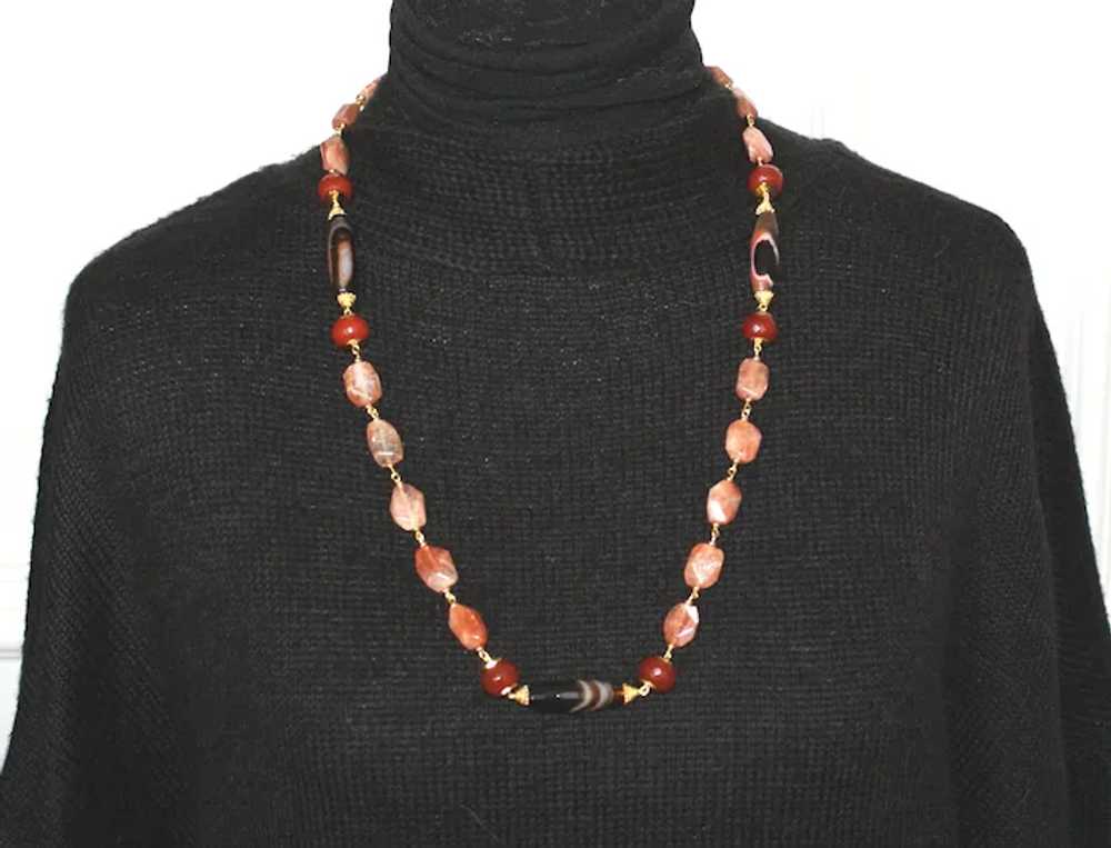 Sunstone, Sardonyx and Carnelian Necklace - image 2