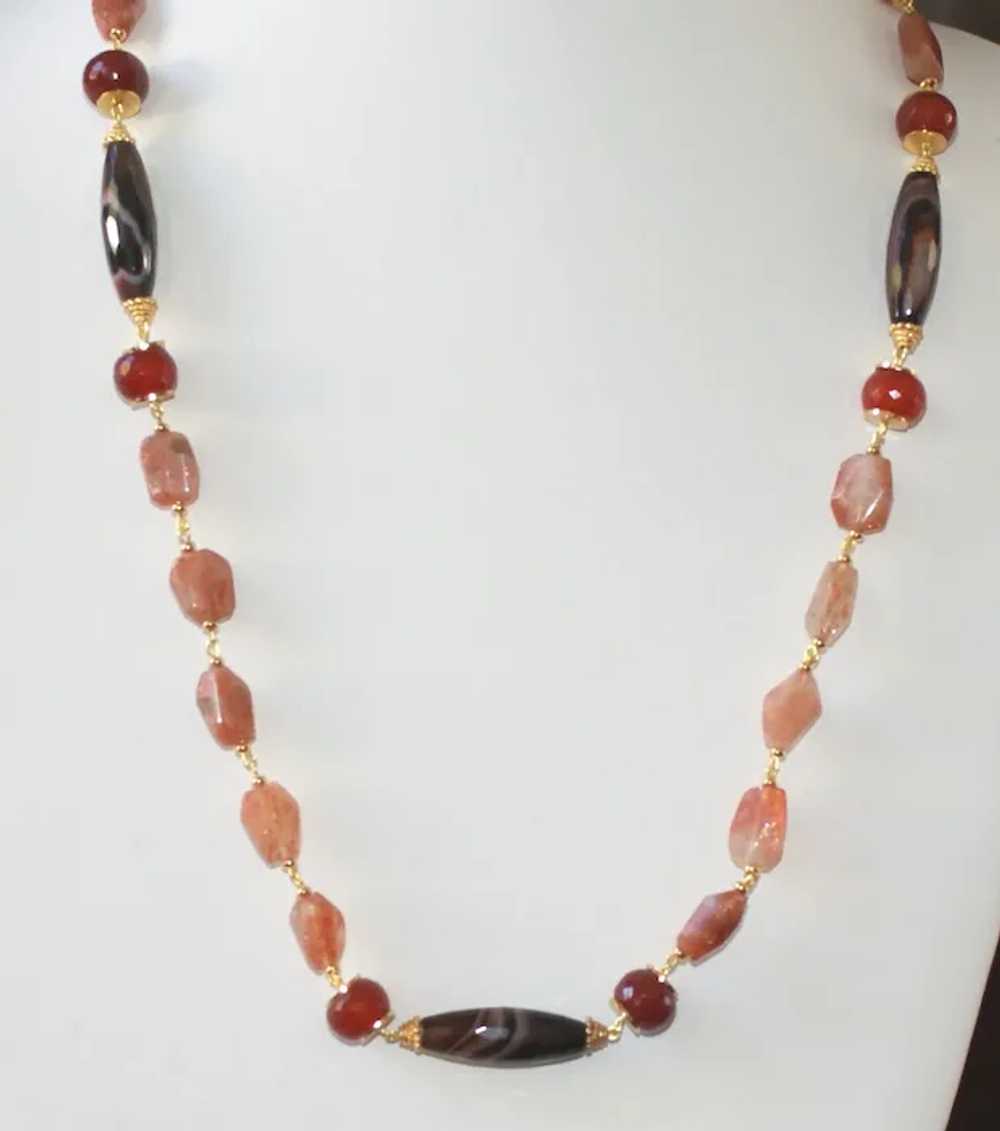 Sunstone, Sardonyx and Carnelian Necklace - image 3