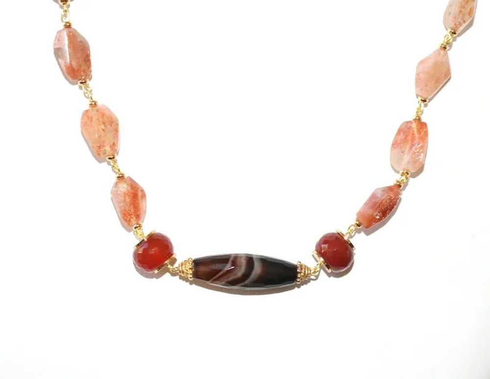 Sunstone, Sardonyx and Carnelian Necklace - image 4