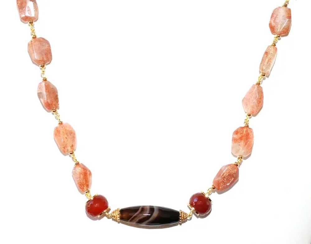 Sunstone, Sardonyx and Carnelian Necklace - image 6