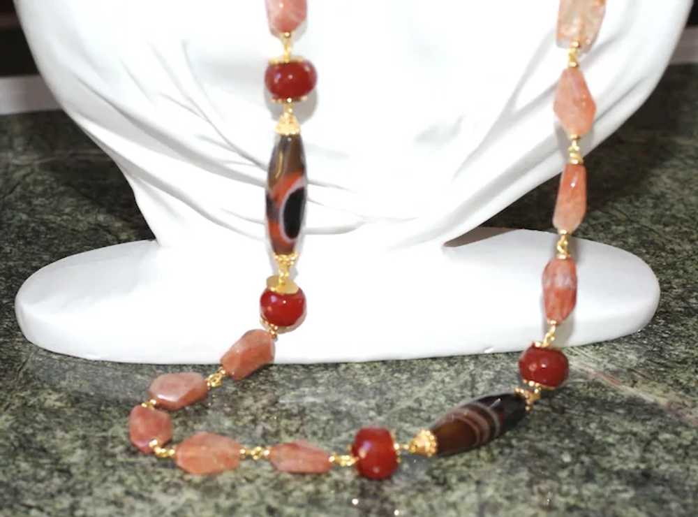 Sunstone, Sardonyx and Carnelian Necklace - image 8