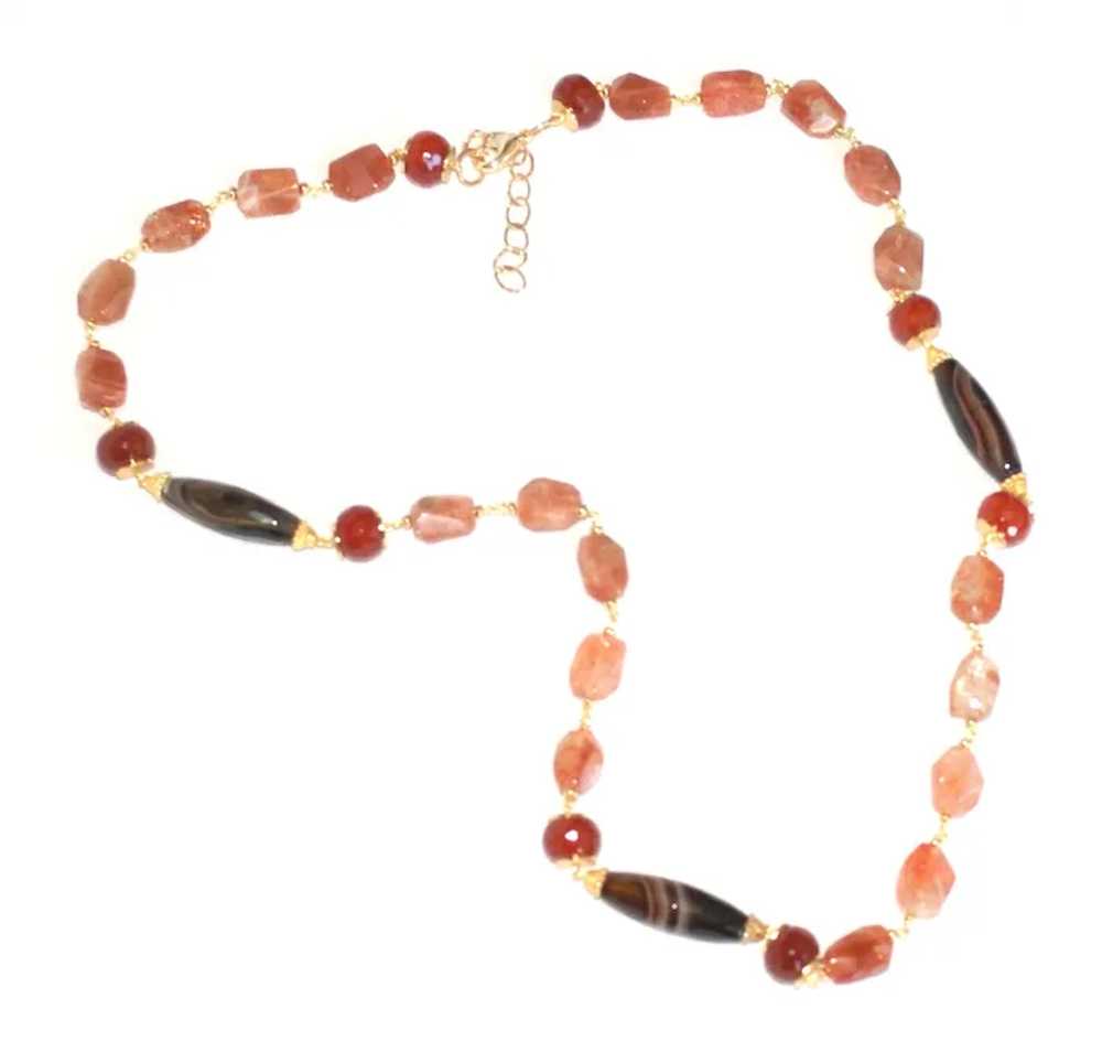 Sunstone, Sardonyx and Carnelian Necklace - image 9