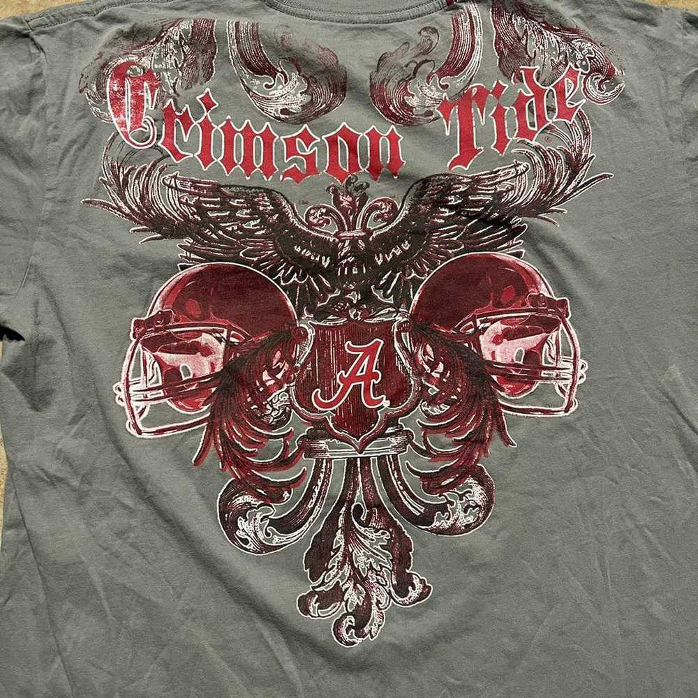 Vintage Y2k Alabama Crimson Tide Cross Grey Shirt - image 4