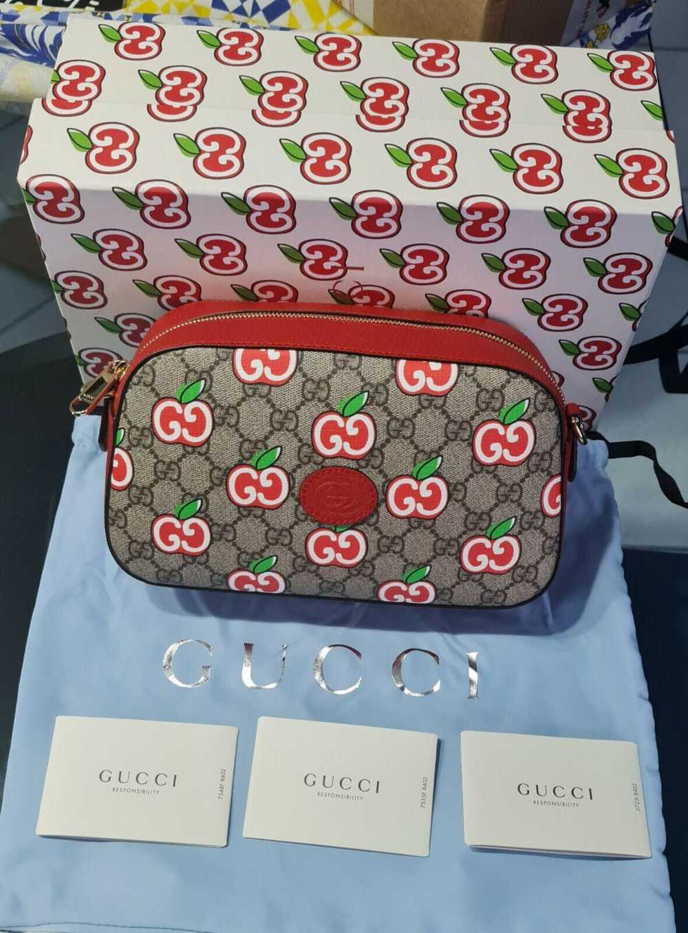 Gucci Gucci Apple Monogram Camera Bag - image 4