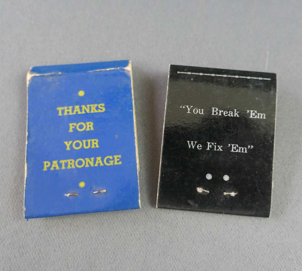 2 Vintage 1940s Matchbooks with Stocking Repair K… - image 3