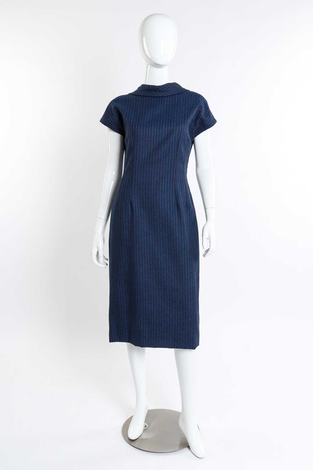 GIVENCHY 1998 F/W Wool Pinstripe Dress - image 1