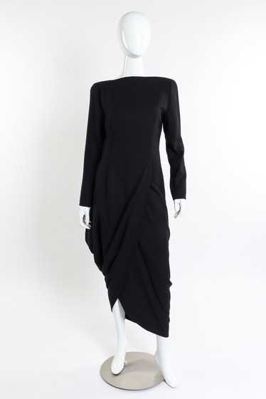 GIVENCHY Asymmetric Drape Hem Dress