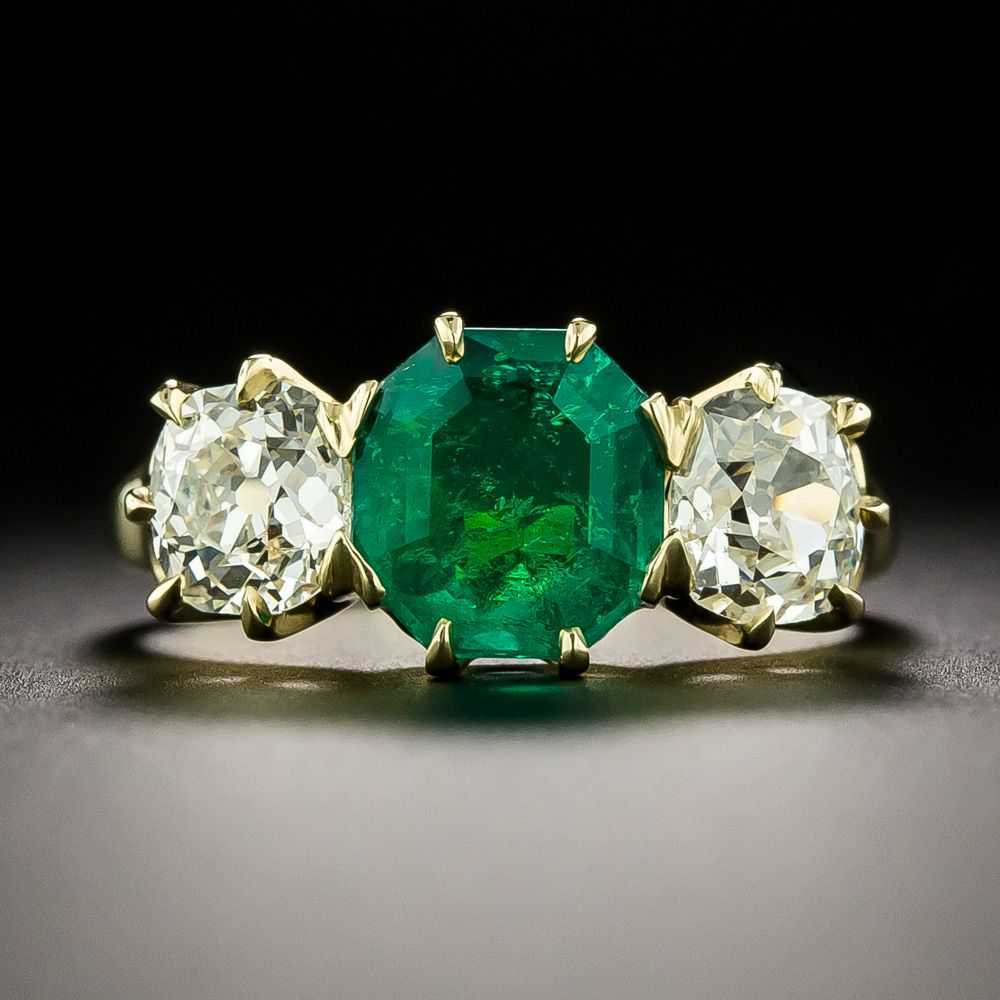 Lang Collection 1.68 Carat Emerald and Diamond Th… - image 1