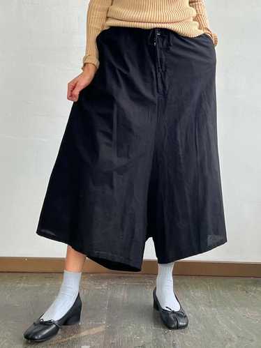Vintage Y's Yohji Yamamoto Cotton Wide Legs - Blac