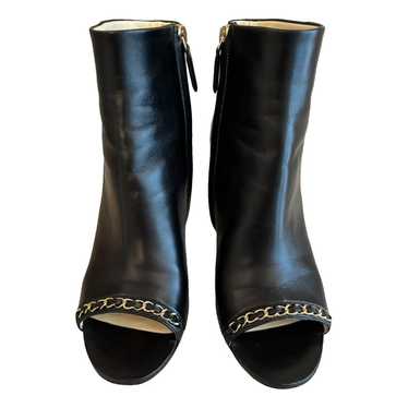 Chanel Leather open toe boots