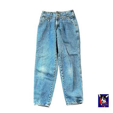 L XL 32 Vintage 80s SUNSET BLUES Chic White Pastel Stripe Pleat High Rise  Pants