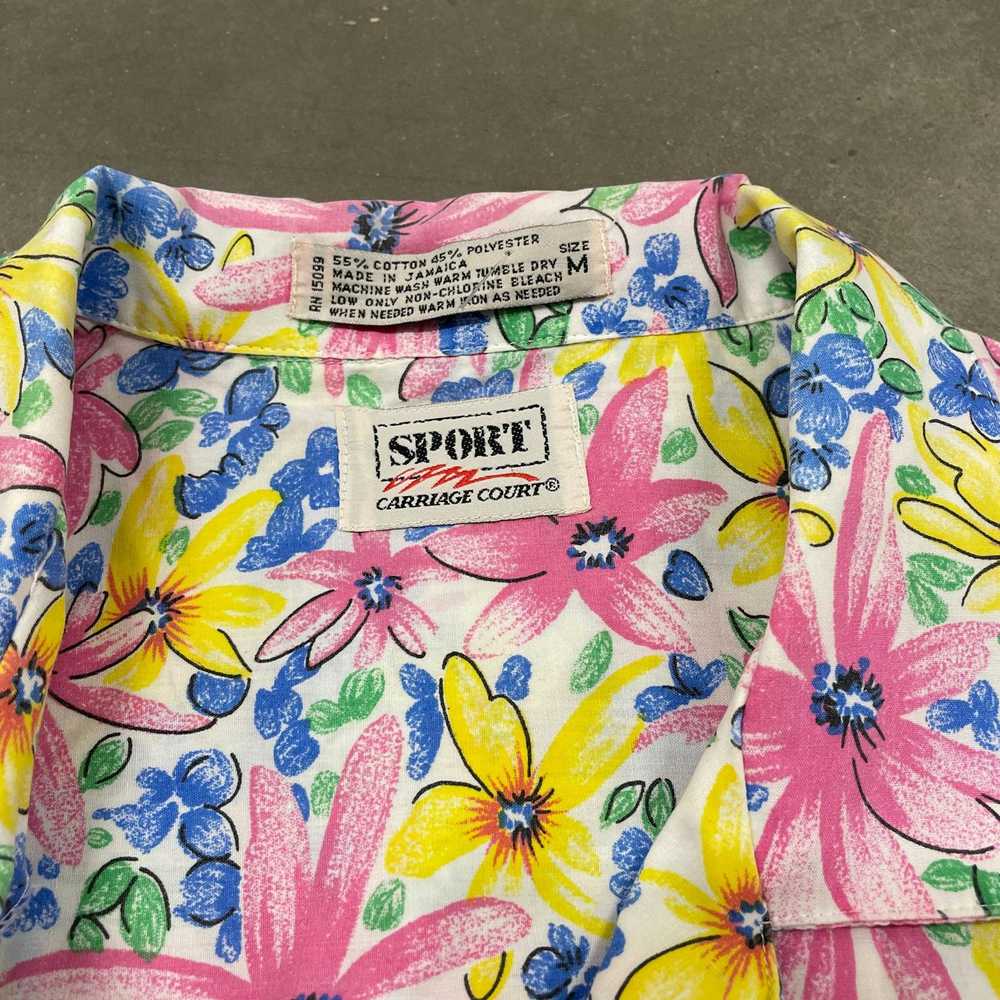 Vintage 80s Sears Carriage Court Sport Pink/Yello… - image 8