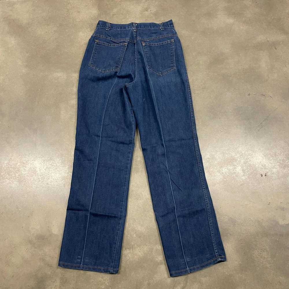 Vintage 70s Blue Denim Sears Work Farm Jeans Gene… - image 2