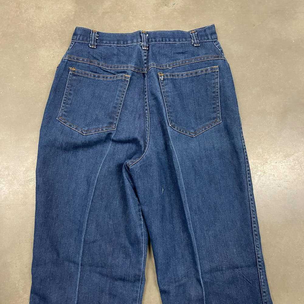 Vintage 70s Blue Denim Sears Work Farm Jeans Gene… - image 3