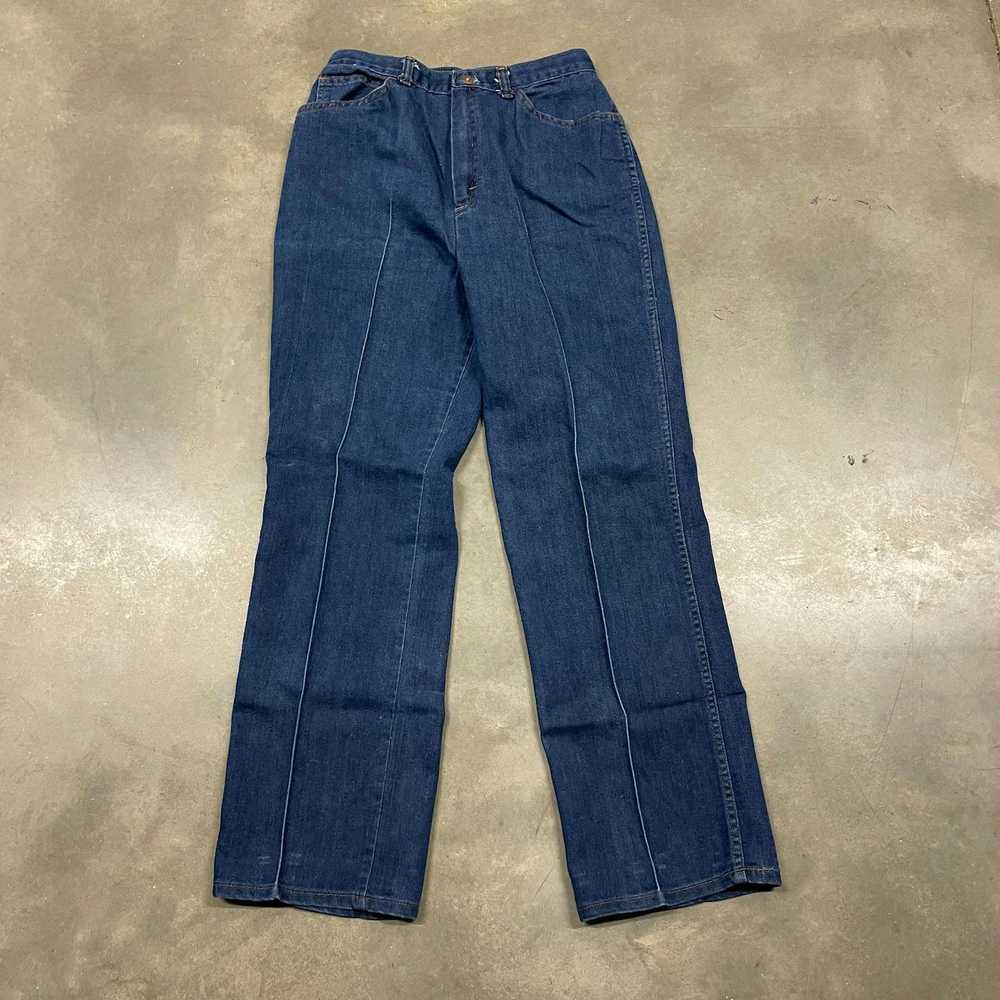 Vintage 70s Blue Denim Sears Work Farm Jeans Gene… - image 7