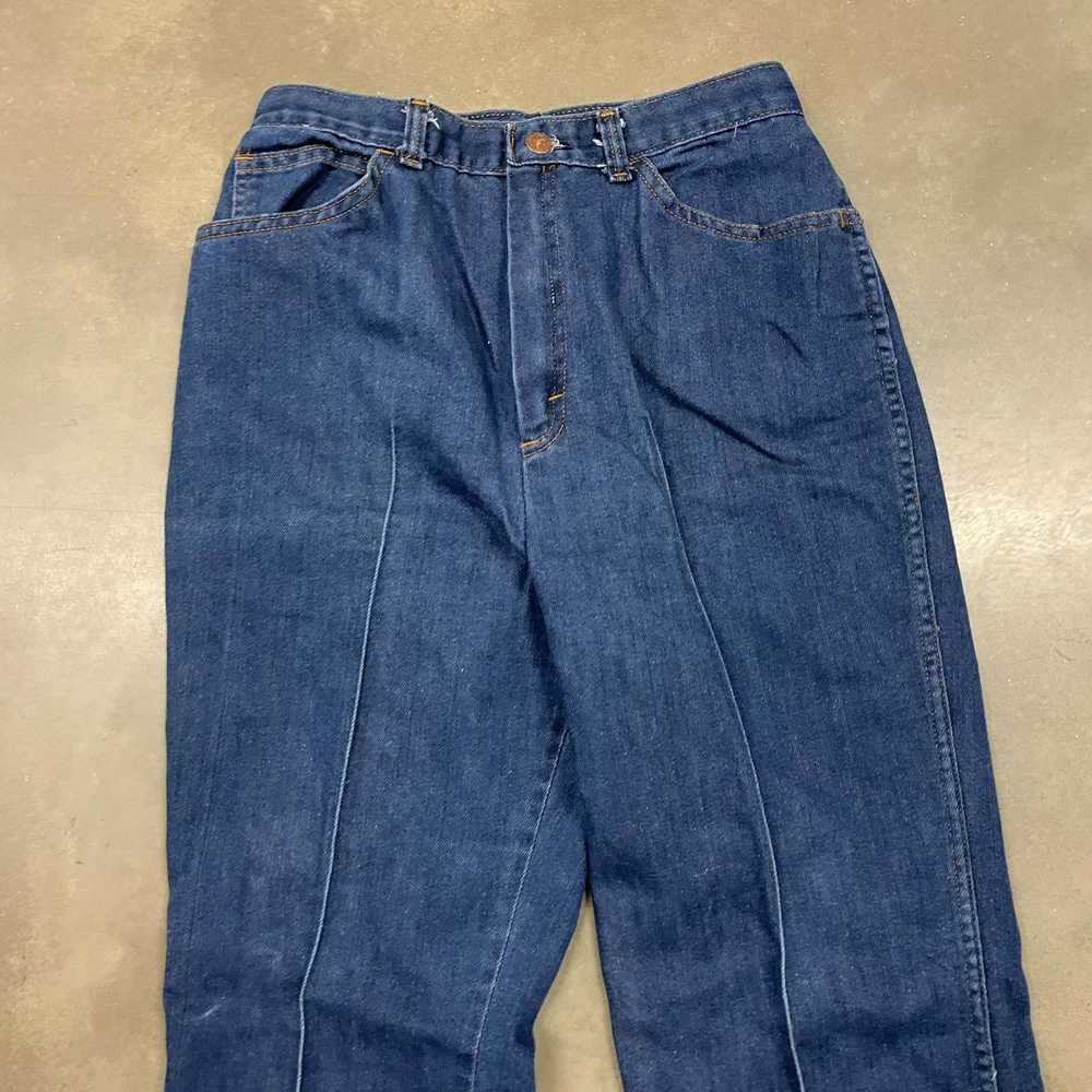 Vintage 70s Blue Denim Sears Work Farm Jeans Gene… - image 8