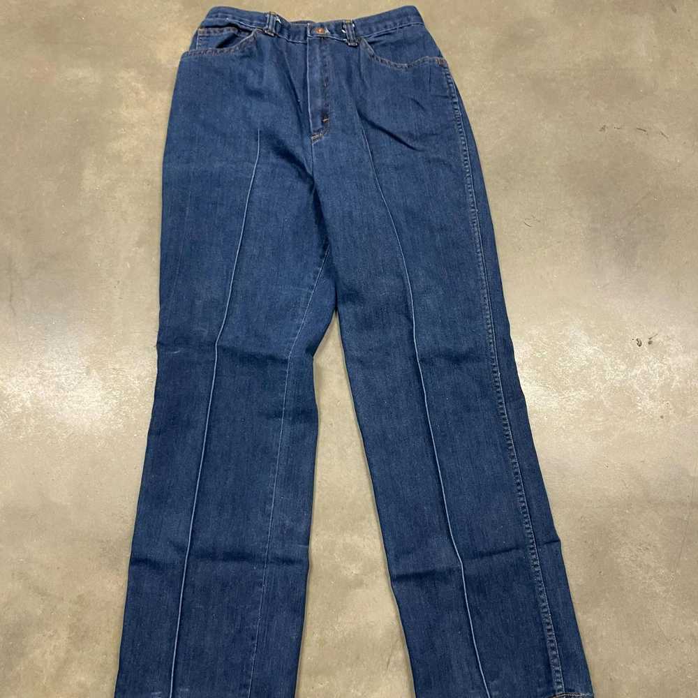 Vintage 70s Blue Denim Sears Work Farm Jeans Gene… - image 9
