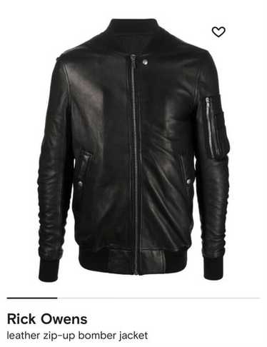 お*す様 Rick Owens Leather Bomber Jacket Rick Owens Leather Bomber Jacket | Black | FARFETCH