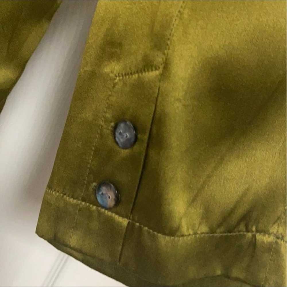 Vintage Diane Gilman olive green silk Tunic - Siz… - image 9