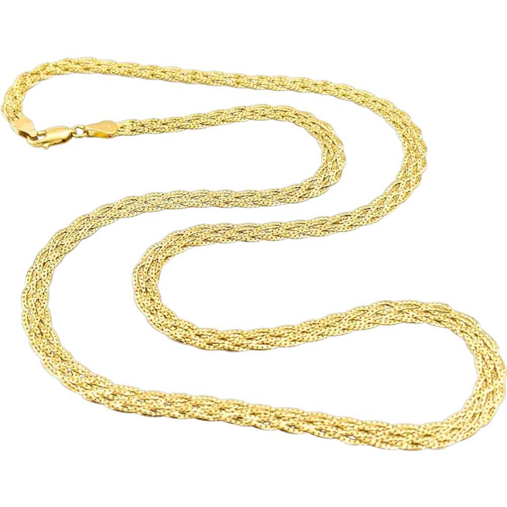 woven Link Necklace In Yellow Gold - image 1