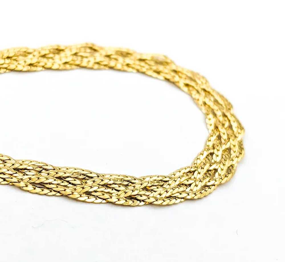 woven Link Necklace In Yellow Gold - image 2